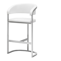 Tabouret de bar d'art moderne, design créatif, élégant, avec pieds en acier inoxydable doré, accoudoirs rembourrés, durable, pour usage commercial