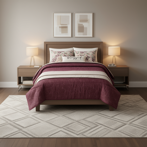 Juego de Edredón King Size Vianney Navarre, 290 cm x 235 cm, Reversible, Ropa de Cama Contemporánea para Dormitorio - Product Image 2