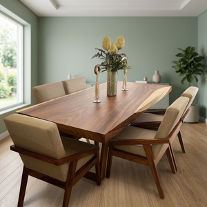 Teak Wood <b>Dining</b> <b>Table</b> Set Modern Minimalist Solid Wood Indonesian Ready to Ship for Home Hotel Furniture - Product Image 2