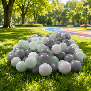 <span class=keywords><strong>Kiddy</strong></span> <span class=keywords><strong>Moon</strong></span> 200/6cm Balles pour piscine à balles pour enfants, en plastique, non gonflables, pour usage domestique, fabriquées en Chine, blanc/gris/menthe - Product Image 6