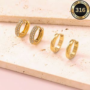 Vente en gros de boucles d'oreilles transfrontalières européennes et américaines. Deux paires de boucles d'oreilles rondes en zircon. Mode élégante, luxe léger - Product Image 3