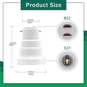 <span class=keywords><strong>Adaptateur</strong></span> de <span class=keywords><strong>douille</strong></span> de lampe <span class=keywords><strong>B22</strong></span> à E27, convertisseur en plastique pour ampoules LED/incandescentes/CFL, paquet de 6 - Product Image 6
