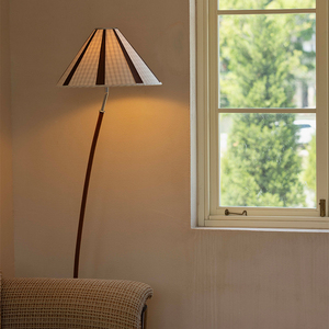 Seeking <b>Light</b> Island Floor Lamp Led Warm <b>Light</b> Push Button Switch Home Living Room Ambient <b>Lighting</b> Fabric Shade - Product Image 3