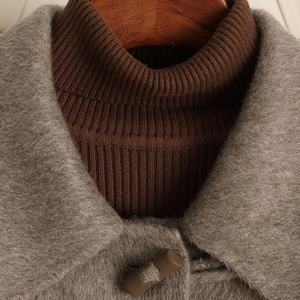 เสื้อโค้ทขนสัตว์ผสมทรงดัฟเฟิลขนาดใหญ่ สไตล์หรูหราแบบเรียบง่ายสำหรับผู้หญิง ปี 2025 -- เสื้อคลุมกันหนาวแบบมีซิป ปรับความยาวและสีได้ - Product Image 3