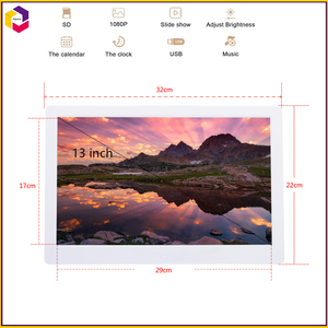 Utilisation portable 12 "13 pouces Hi-Res Bulk Cadre <span class=keywords><strong>photo</strong></span> numérique Diaporama Lecteur vidéo sexy avec configuration facile <span class=keywords><strong>pour</strong></span> lire des photos et des vidéos - Product Image 2