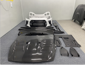 Pare-chocs avant et arrière, kit de carrosserie demi-fibre de carbone, style <span class=keywords><strong>SECRET</strong></span> <span class=keywords><strong>GTR</strong></span> R35 <span class=keywords><strong>TOP</strong></span> <span class=keywords><strong>SECRET</strong></span> - Product Image 3
