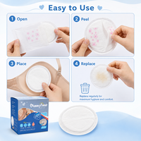 MummyFriend Coussinets d'allaitement jetables absorbants et respirants en trois dimensions avec SAP et pâte de bois pour la maternité