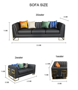 Sofá<span class=keywords><strong>s</strong></span> modernos para sala de estar, sofá de lujo, salones seccionales, sofá Chesterfield de cuero genuino, conjunto para el hogar, oficina, muebles de Hotel - Product Image 6