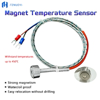 Capteur de température de surface magnétique Pt100/PT1000, sonde en acier inoxydable, OEM/ODM, indice de protection IP67, longueur de câble personnalisée pour usage industriel