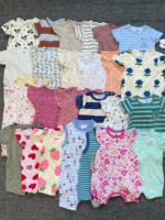 Combinaison courte à manches courtes pour nouveau-nés filles, plusieurs motifs, en coton, avec fermeture à boutons, adorable motif floral, 0-9 mois.