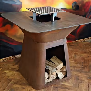 Barbecue moderne en acier corten pour l'extérieur, résistant à la rouille - Product Image 6
