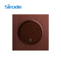 Interrupteur Mural Standard Européen 10A Marron 1 Gang 1 Voie 250V, Interrupteurs Muraux Électriques et Prises pour la Maison