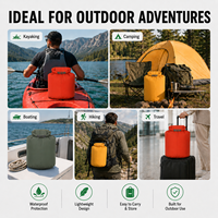 Lot de 3 sacs étanches unisexes en nylon recyclé 70D, 10L, 15L, 25L, avec fermeture à enroulement, pour le camping, le kayak, OEM