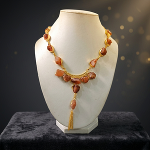 Nouvel Arrivage Parure de Bijoux Tendance en Pierre Naturelle et Laiton, Style Indien, pour Mariage, Fiançailles, Tenue de Plage, Quotidien, Fête et Anniversaire - Product Image 3