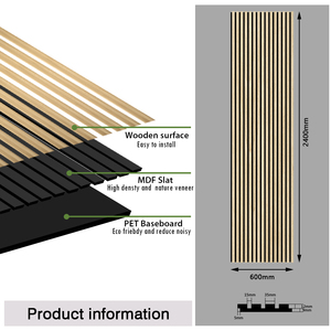 Akuslat Led Lights Panneaux acoustiques 2600x600 Panneau à lattes en bois insonorisé <span class=keywords><strong>Acheter</strong></span> des panneaux de plafond acoustiques - Product Image 2