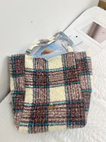 SY kustom bergaris gaya desain kapasitas besar ramah lingkungan dua sisi tersedia kualitas tinggi Corduroy tas Tote