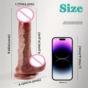 Dildo OEM realistis untuk pemula dengan cangkir isap kuat, <span class=keywords><strong>Penis</strong></span> realistis untuk stimulasi g-spot tanpa tali mainan seks Anal Dildo - Product Image 3