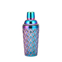 Ensemble de shaker à cocktails transfrontalier 6 pièces en acier inoxydable (304) dégradé, comprenant une cuillère de bar, un jigger et un passoire