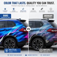 Autocollant de voiture personnalisé imperméable, directement de l'usine, vente en gros, film vinyle pour véhicule, résistant aux UV, durable, auto-adhésif, haute résistance à la traction