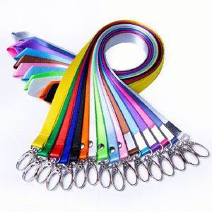 Lanière personnalisée en nylon X49 avec porte-badge en polyester et crochet, accessoire avec logo personnalisé pour badges nominatifs et porte-carte de cou - Product Image 1
