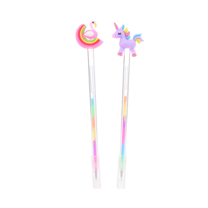 Novedad creativo Arco Iris neutral 6 colores pluma regalo dando DIY resaltador Pastel dibujos animados Cisne <span class=keywords><strong>pony</strong></span> modelado resaltador bolígrafo - Product Image 4