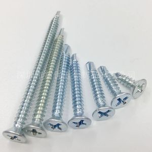 M4.8x13 80 Flat Head Phillips Self <b>Drilling</b> Screw Blue Zinc Plated Iron Metal Use Right <b>Hand</b> Thread Metric Class 4.8 - Product Image 1