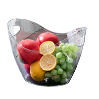 Seau à glace en plastique personnalisable avec logo et couleur sur mesure, refroidisseur de glace portable pour bar disponible en 4L, 8L, 12L