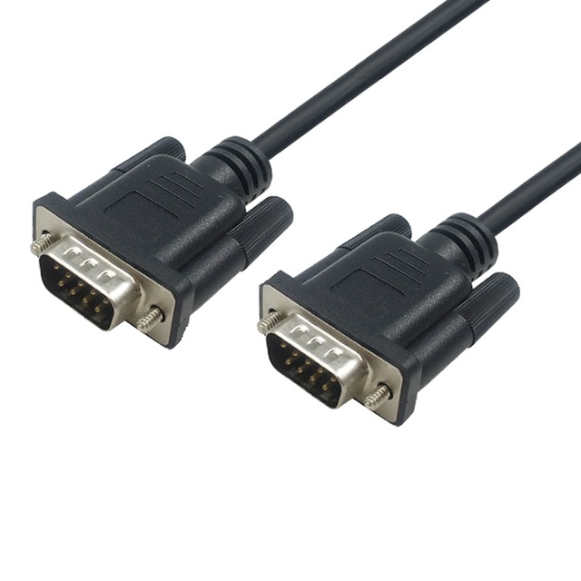 DB9 RS232 Serial Data Cable Male to Female 9 Pin D Sub 1M for Communication