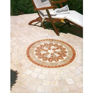 कस्टम पत्थर पदक पैटर्न precut फर्श पक्की सड़क करनेवाला प्राकृतिक पत्थर ग्रेनाइट संगमरमर पदक आउटडोर - Product Image 1