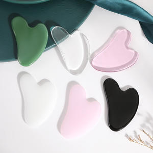 Herramientas de masaje Guasha Tabla de masaje raspado Gua Sha forma de corazón para cara cuello espalda cuerpo adelgazamiento elevación antiarrugas - Product Image 1