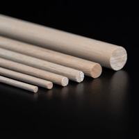 Holzstäbchen Holzdübel 1/8 3/16 1/4 3/8 1/2 Zoll Runde Unbehandelte Holzstreifen für DIY-Bastelprojekte