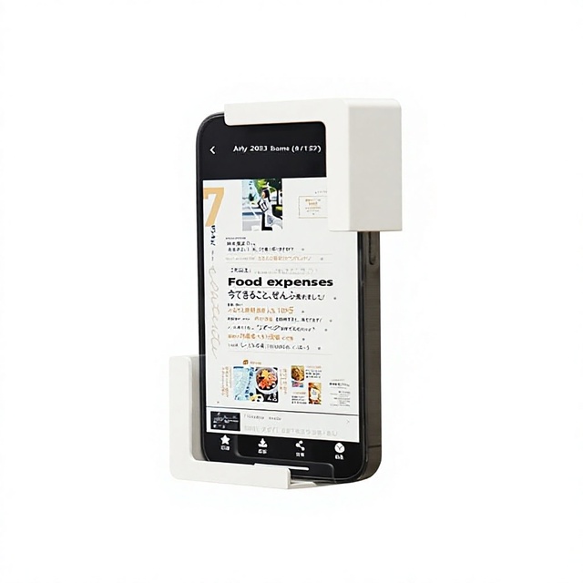 Refrigerator-Specific Magnetic Phone Tablet Holder Electronic Recipe Shelf Plastic Single Tier Wall-Mounted Japanese Style Model