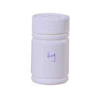 Botella de Plástico HDPE Blanca de 40G para Píldoras, Envase para Medicamentos Orales Sólidos con Tapa de Rosca Normal
