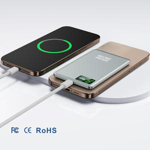 Batterie externe ultra-fine en alliage d'aluminium LF16TFT 3-en-1, 10000mAh, 15W, charge rapide magnétique sans fil pour téléphones, tablettes, ordinateurs portables - Product Image 4