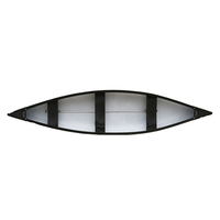 Canoë Kayak en LLDPE Rotomoulé Équipement de Jeux Aquatiques Sports Nautiques 486cm Canoë Canadien en Plastique avec 2 Sièges en Bois