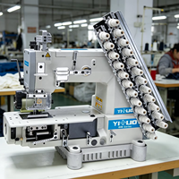 Machine à coudre industrielle multi-aiguilles YS-008-12064P à 12 aiguilles pour la plissure de ceintures élastiques