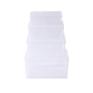 Ensemble de boîtes à outils en plastique transparent avec couvercle à double verrouillage, 4 tailles, conteneur de rangement empilable pour pièces et accessoires de quincaillerie - Product Image 3