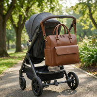 Sac fourre-tout en cuir véritable pour maman, sac à couches grande capacité, organisateur de rangement pour bébé, voyage quotidien, personnalisable, marque privée