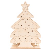 Puzzle 3D en bois de Noël à succès – Kit de construction DIY, Ornement de table festif, Casse-tête, Cadeau artisanal