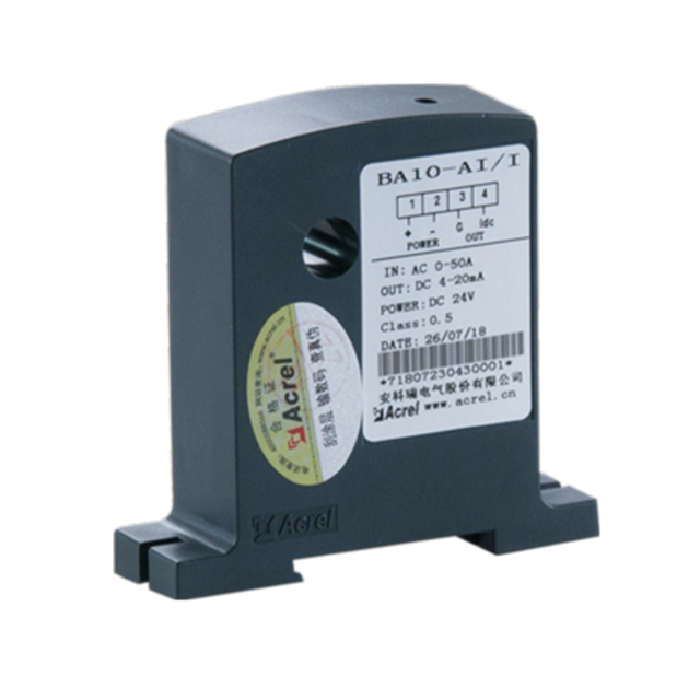Acrel Current Transducer BA10-AI/I 50A Input DC4-20mA/0-20mA Output DC12V 24V Power Supply Single Phase Class 0.5 Accuracy