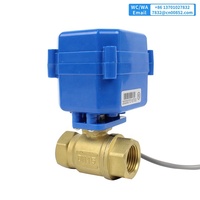 Mini robinet à tournant sphérique motorisé en laiton à deux voies de 3/4 pouces avec actionneur 24v 220v équipement de conduite d'eau à bas prix OEM pris en charge