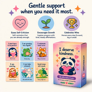 Tarjetas de Afirmaciones SEL para Niños (3-6 Años) - Tarjetas Motivacionales, Emocionales y de Mindfulness en Inglés con Diseño de <span class=keywords><strong>Panda</strong></span> y Perezoso - Product Image 5