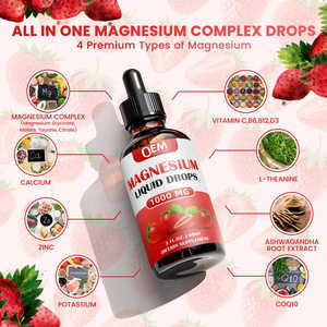Biochealth GMP Halal OEM magnesio glicinato liquido gocce Private Label integratore per adulti muscolo nervoso calma rilassare - Product Image 6
