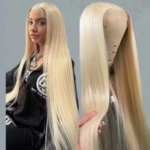 Pelucas de Cabello Virgen Brasileño YUNSEN al por Mayor, Liso Rubio Miel 613, Densidad 250, 13x6 HD Transparente para Frente de Encaje Doble - Product Image 5