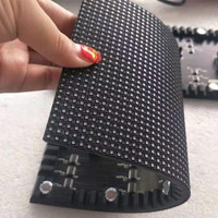 P2.5 layar tampilan fleksibel melengkung modul lunak SMD modul 240x120mm kolom lingkaran tampilan dinding untuk bisnis layanan mandiri