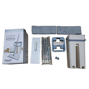 Cubo de fregona con sistema de centrifugado y fregona plana mágica, para uso en seco y húmedo, herramientas de limpieza para el hogar y la cocina, con paño de microfibra de repuesto - Product Image 3