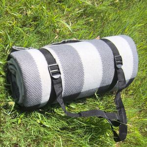 Factory Wholesale Customize Print Outdoor Compact Portable Folding Striped Durable Waterproof <b>Picnic</b> <b>Mat</b> Blanket With Handle - Product Image 2