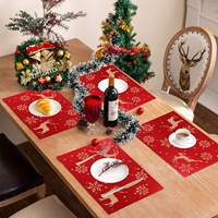 19-teiliges Umweltfreundliches 3mm Filz Weihnachts-Tischdekor-Set Tischdecke Untersetzer Bestecktasche Festliche Tischdekoration Personalisierte Weihnachtsdeko