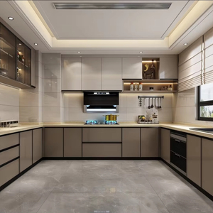 Mobili da Cucina Modulari in Stile Moderno in Offerta, Set Completi con Armadi e Cassetti Pronti per il Montaggio, Realizzati in Legno - Product Image 1