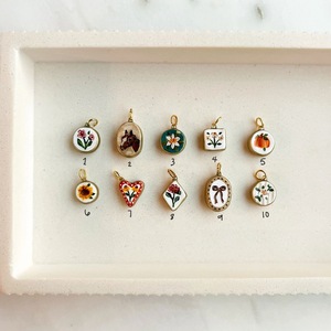 DZ033 Mini Heart Flower Horse Charm, 18K Gold Plated Stainless Steel Cute Pendant for DIY <strong>Jewelry</strong> Making <strong>Supplies</strong> - Product Image 5